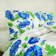 Posteľné obliečky Delux motív kvetov - modré 200 x 140 cm
