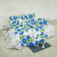 Posteľné obliečky Delux motív kvetov - modré 200 x 140 cm