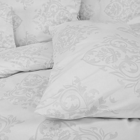 Posteľné obliečky Ornament Exclusive kombinované - bielo-šedé 200 x 140 cm