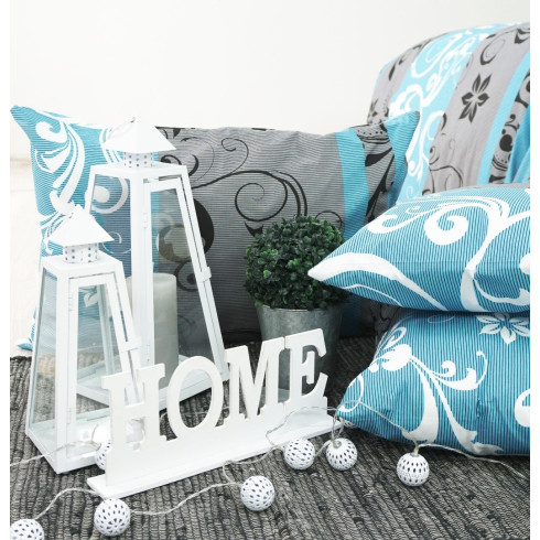 Posteľné obliečky Lilien Delux tyrkysovo - sivé 200 x 140 cm