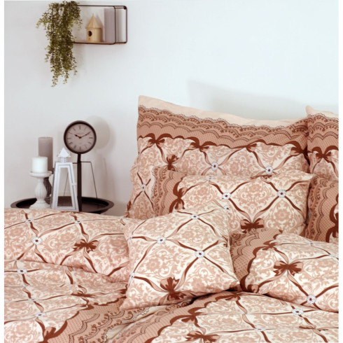 Posteľné obliečky Vintage Delux - hnedé 200 x 140 cm