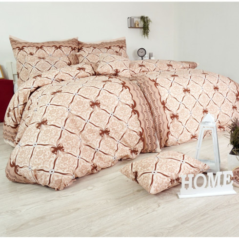 Posteľné obliečky Vintage Delux - hnedé 200 x 140 cm