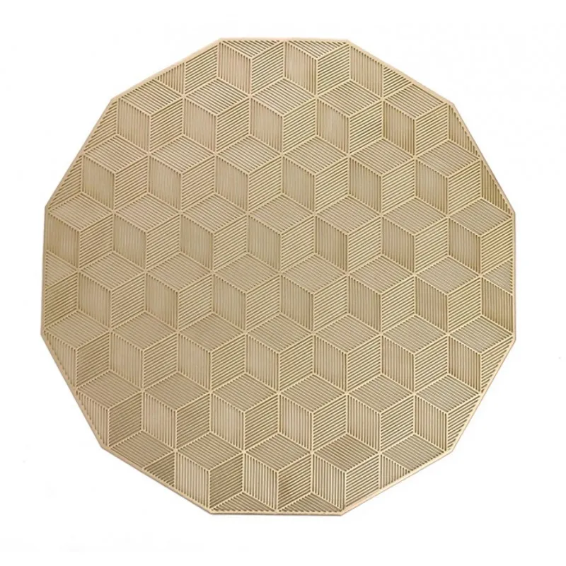 Prostírání na stůl zlaté kulaté - 38 cm