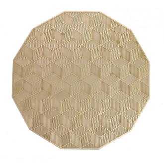 Prestieranie na stôl zlaté okrúhle - 38 cm