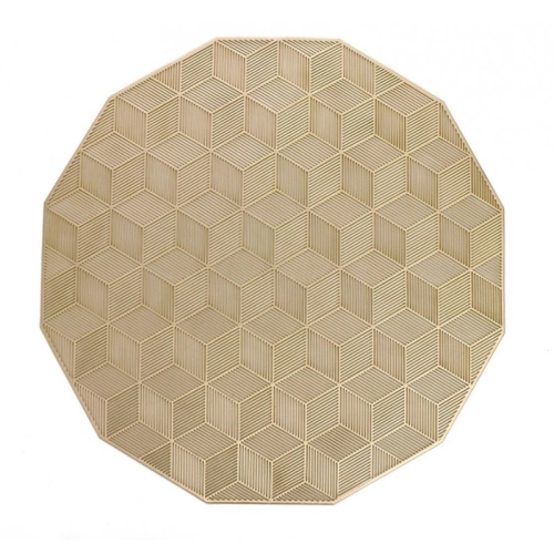 Prostírání na stůl zlaté kulaté - 38 cm