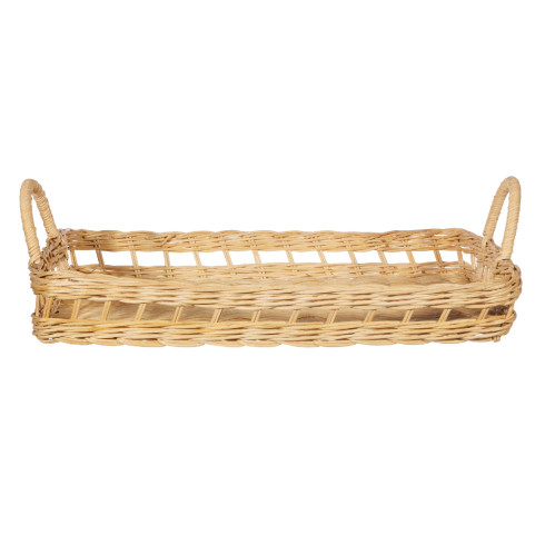 Ratanový podnos s uškami 39 cm