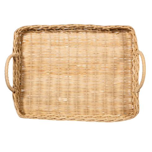 Ratanový podnos s uškami 39 cm