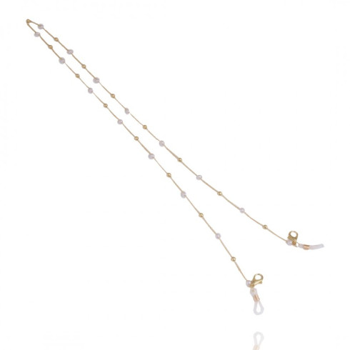 Retiazka na okuliare - bielo zlatá