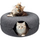 Rozkládací pelíšek pro kočky Donut, 50 cm - tmavě šedý
