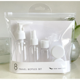 Sada cestovných fľaštičiek do lietadla