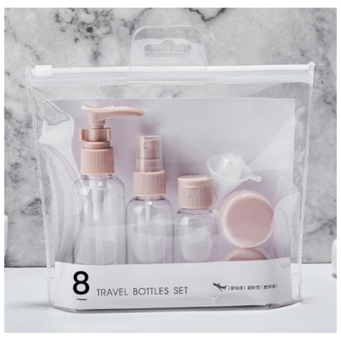 Sada cestovních lahví do letadla - růžová