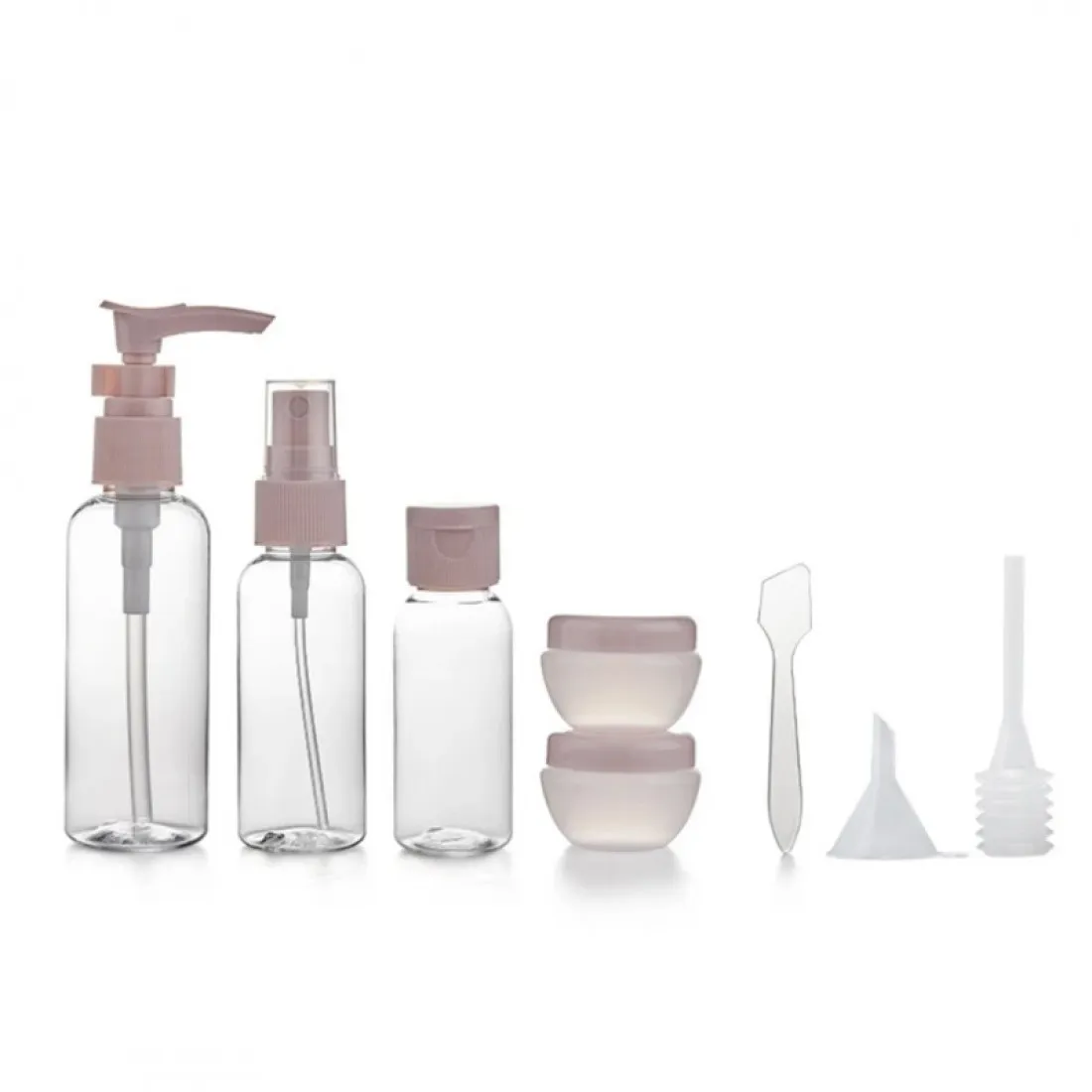 Sada cestovních lahví do letadla - růžová