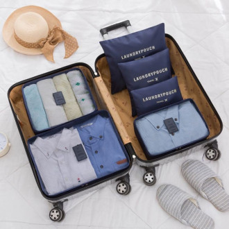 Sada cestovných organizérov do kufra - tmavo modré 6ks