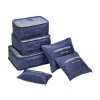 Sada cestovních organizérů do kufru - tmavě modré 6ks