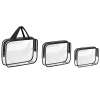 Sada kosmetických taštiček - 3 ks průhledné