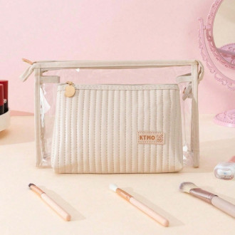 Sada kozmetických taštičiek 2v1 - krémové