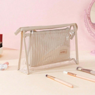 Sada kozmetických taštičiek 2v1 - krémové