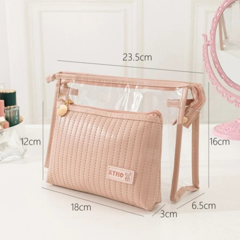 Sada kozmetických taštičiek 2v1 - krémové