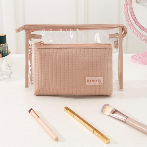 Sada kozmetických taštičiek 2v1 - ružové