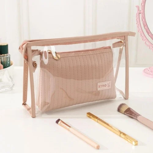 Sada kozmetických taštičiek 2v1 - ružové