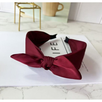 Saténová čelenka do vlasov - ružová