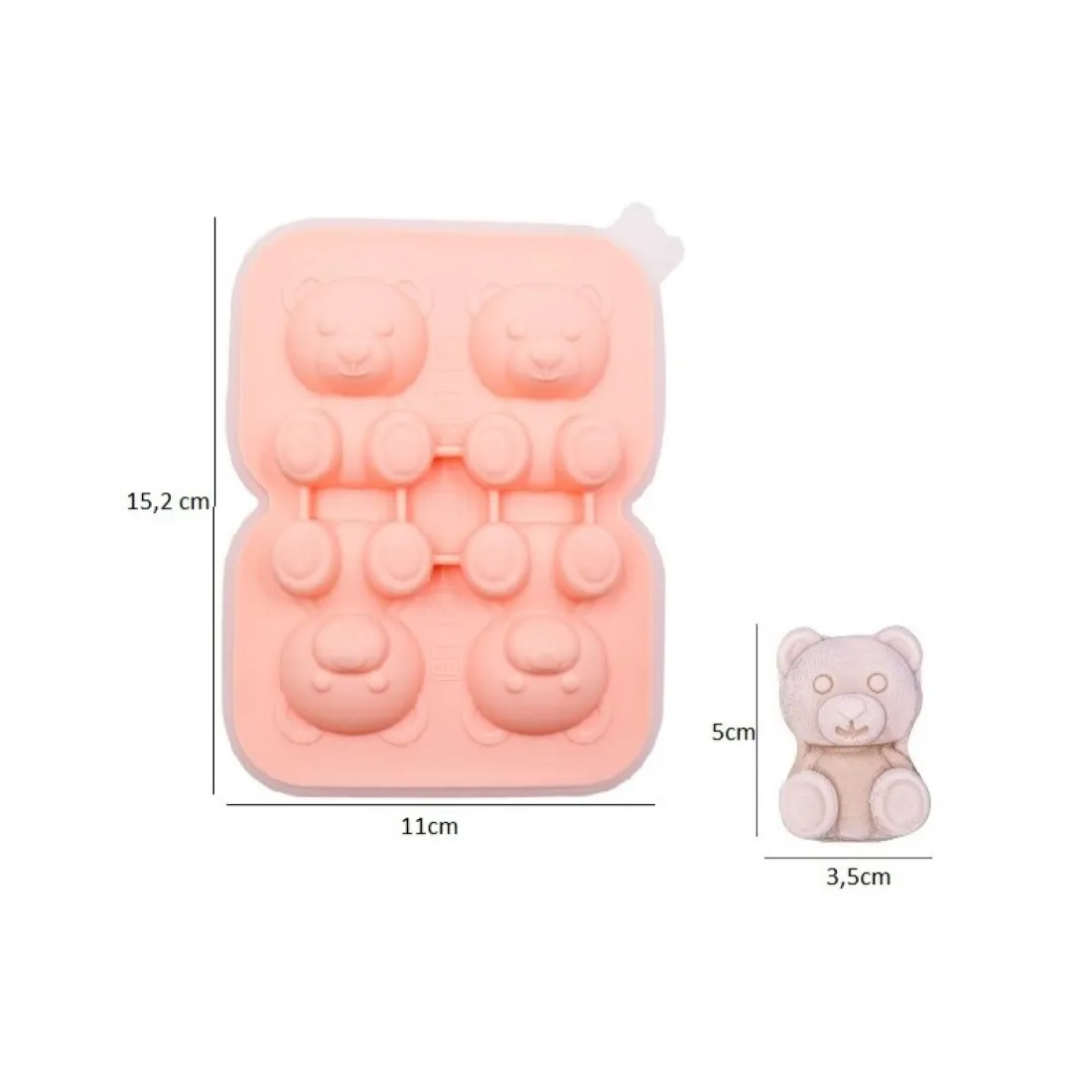 Silikonová forma na čokoládu a led - medvídci