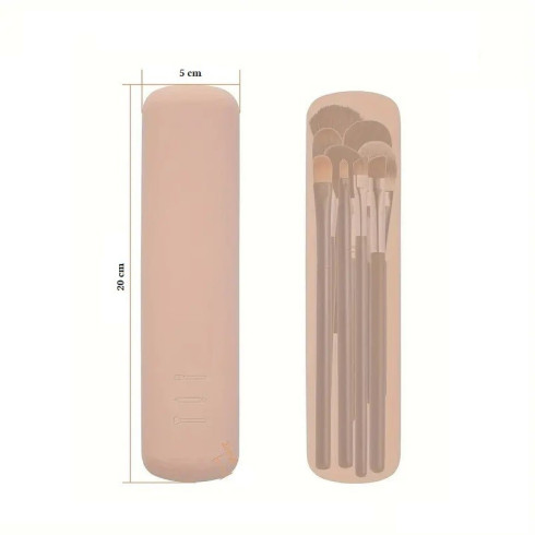 Silikónové puzdro na štetce - ružové