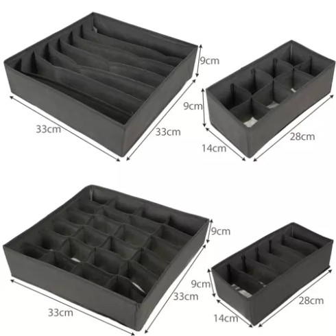 Skládací organizér na spodní prádlo - 4ks