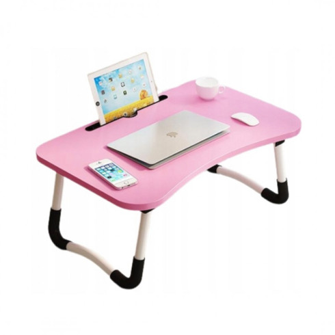 Skladací stolík na notebook - ružový