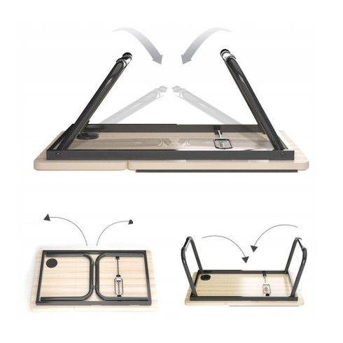 Skladací stolík na notebook - antracitový