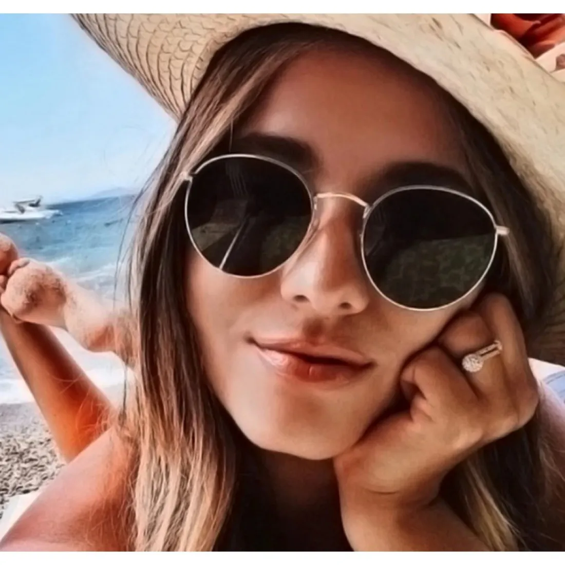 Slnečné okuliare Circle - šedé