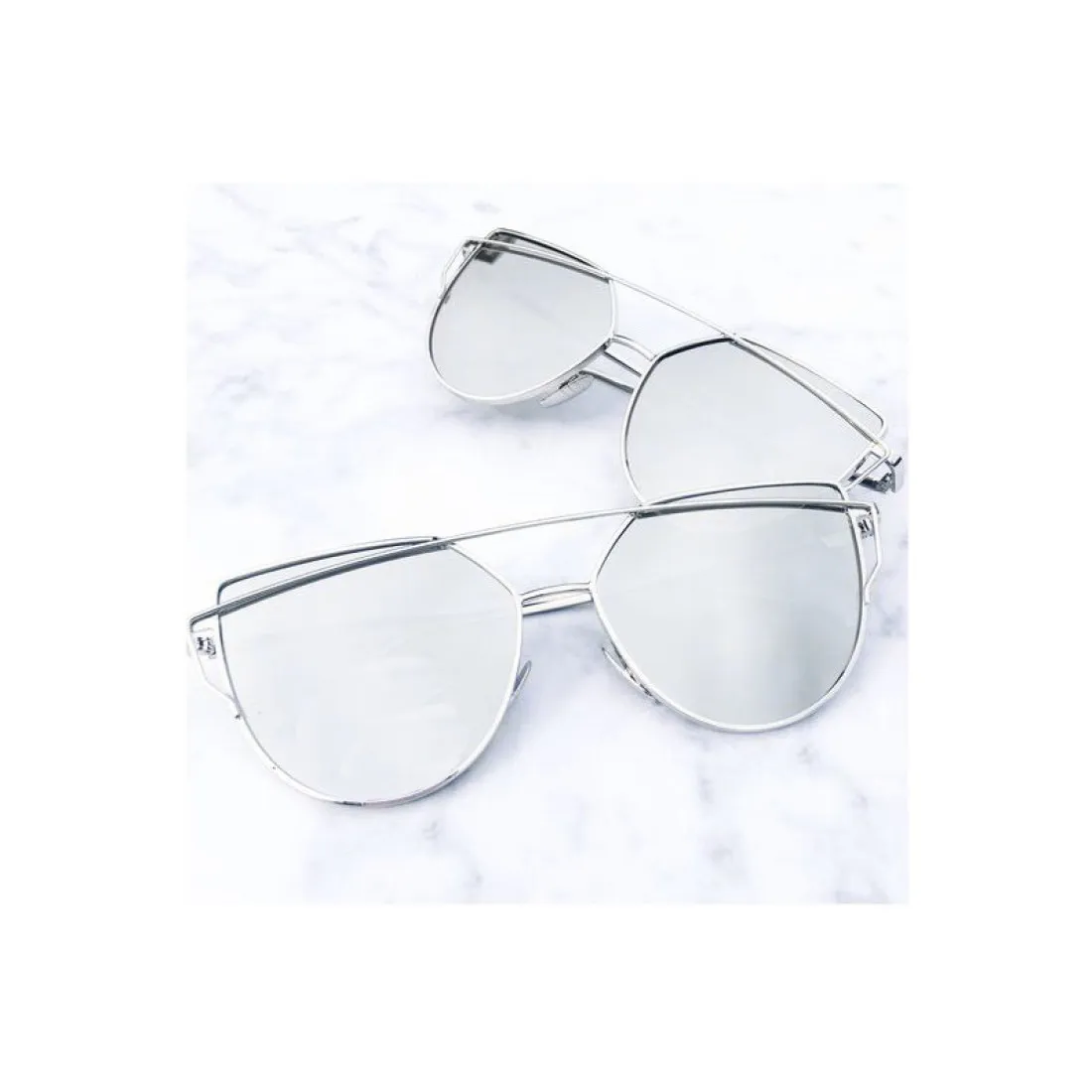 Slnečné okuliare Glam Rock - strieborné