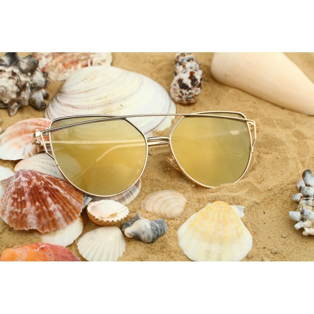 Slnečné okuliare Glam Rock - zlaté