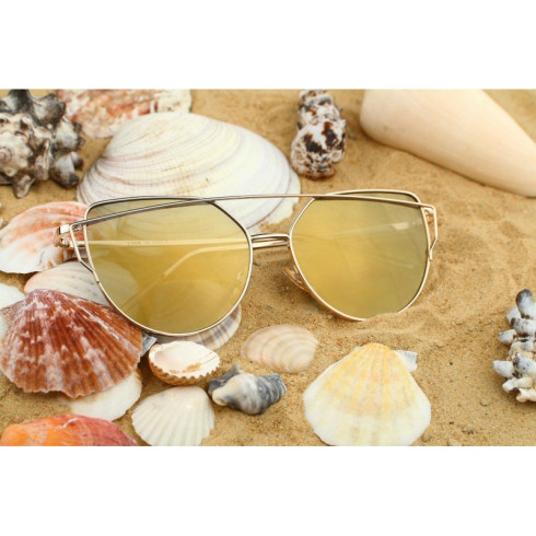 Sluneční brýle Glam Rock - zlaté