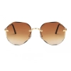 Slnečné okuliare okrúhle - hnedé