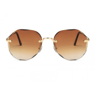 Slnečné okuliare okrúhle - hnedé