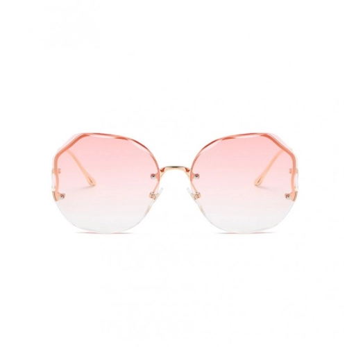 Sluneční brýle kulaté s krystalky - růžové