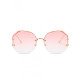 Slnečné okuliare okrúhle s kryštálikmi - ružové
