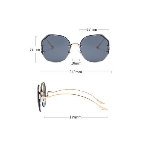 Slnečné okuliare okrúhle s kryštálikmi - ružové