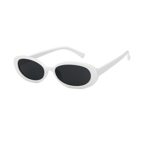 Sluneční brýle Oval - bílé