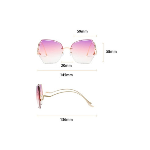 Slnečné okuliare s kryštálikmi - svetlé