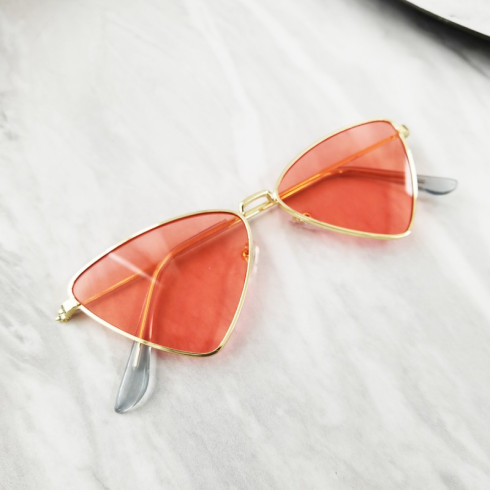 Sluneční brýle trojúhelníkové - červené