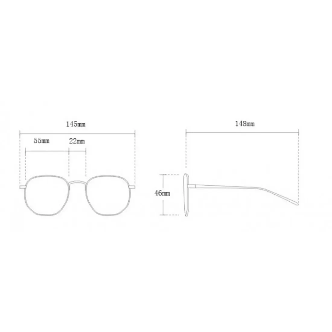 Slnečné okuliare trojuholníkové - hnedé