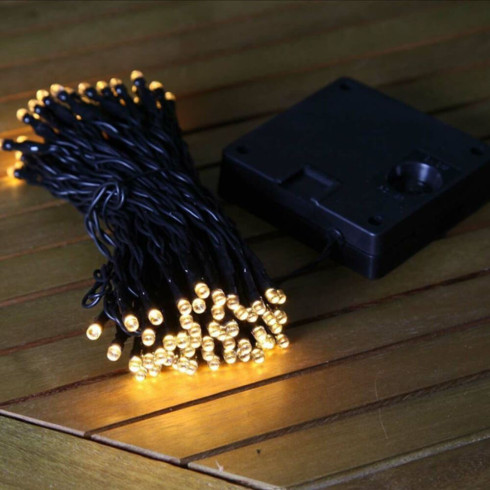 Solární světelný řetěz 12m