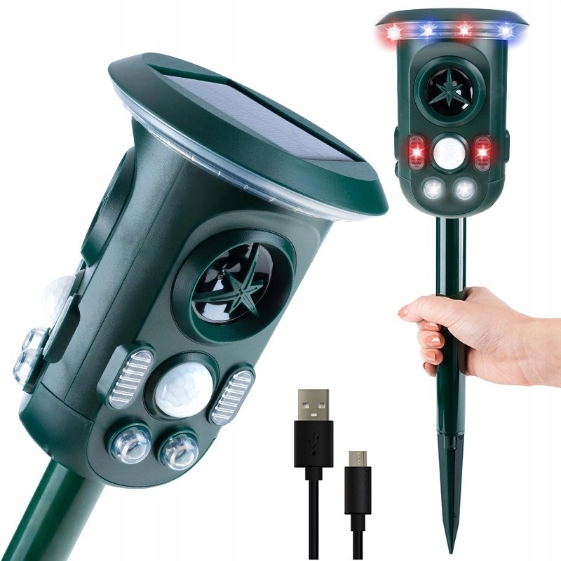 Solární odpuzovač zvířat 360 LED UFO