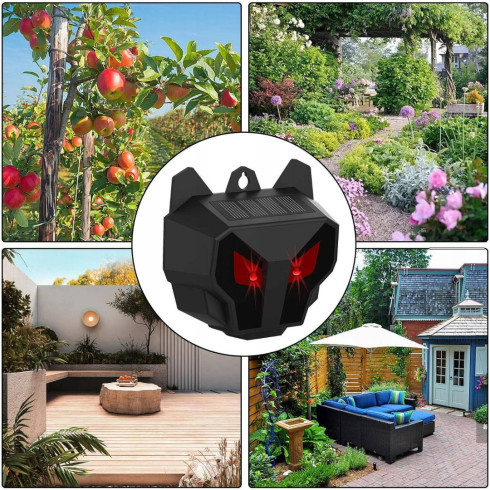 Solárny odpudzovač zvierat  - pre škodce, vtáky, divú zver a mačky