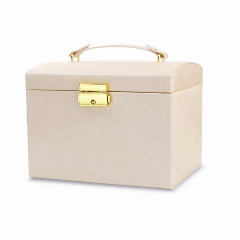Šperkovnice - kufřík na bižuterii, béžový