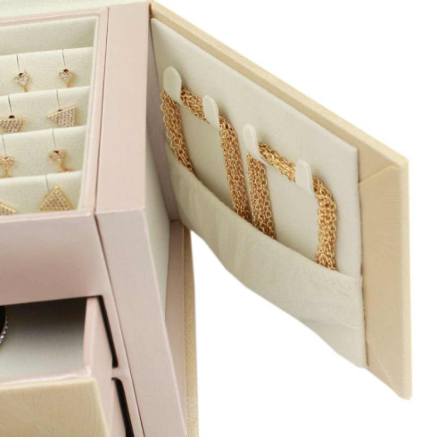 Šperkovnice - kufřík na bižuterii, béžový