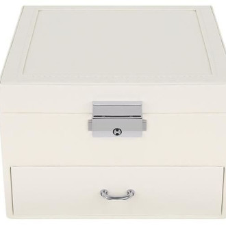 Šperkovnica - kufrík na bižutériu, biela