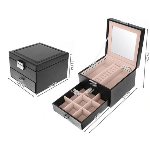 Šperkovnice - kufřík na bižuterii, černý